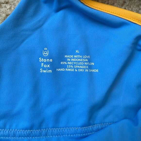 Stone Fox Dhalia Bikini Top Color Block XL - Picture 3 of 5